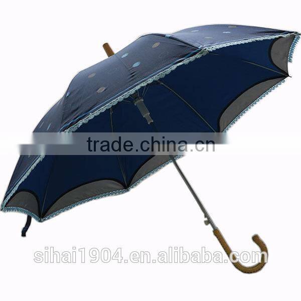 Wooden double layer umbrella