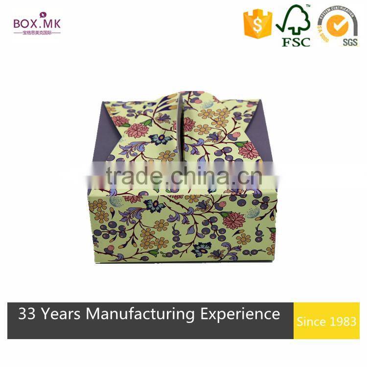 Recycled Green Square Food Kraft Cookie Boxes
