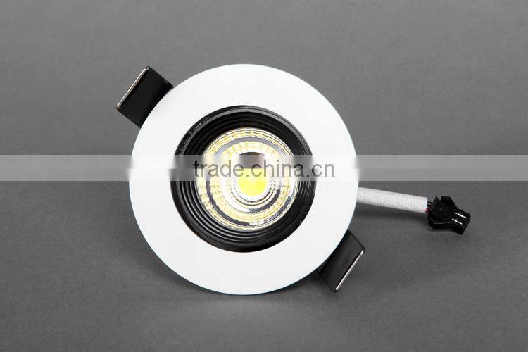 Recessed mini spot light 3w led downlight with black anti-glare inner ring