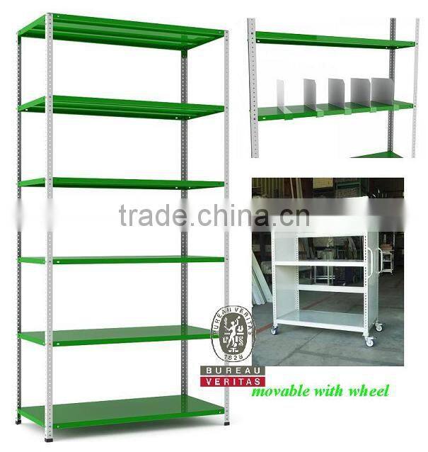 office department sloted angle steel shelf