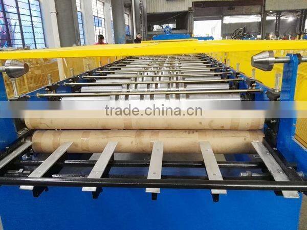 Russia Popular Type Color Coated Metal Roofing Tile Roll Forming Machine With Hydraulic Station