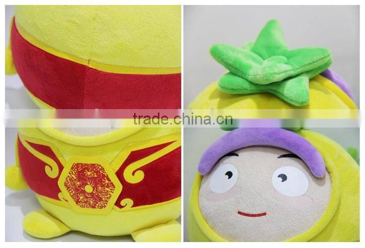 Alpha Animation Auldey Customize 10" creative plush stuffed toy pineapple for kid