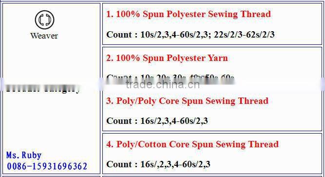 Sewing Thread 100 Percent Poly Poly Core