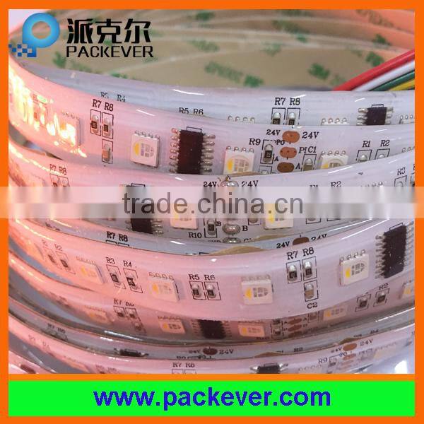 Epistar SMD 5050 2 year warranty 60 LEDs/m 10 pixels/m addressable 24V RGBW DMX LED strip