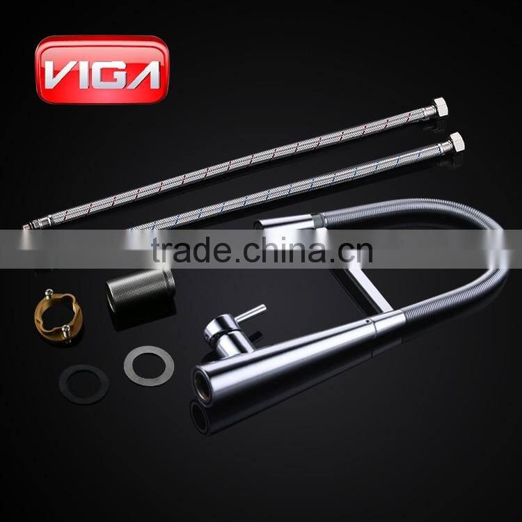 Good seller SS304 spring hose kitchen mixer single handle kitchen faucet kitchen tap