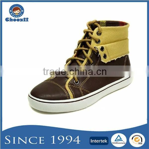 2016 Boys Stylish Black Lace-up Children Ankle High Shoes