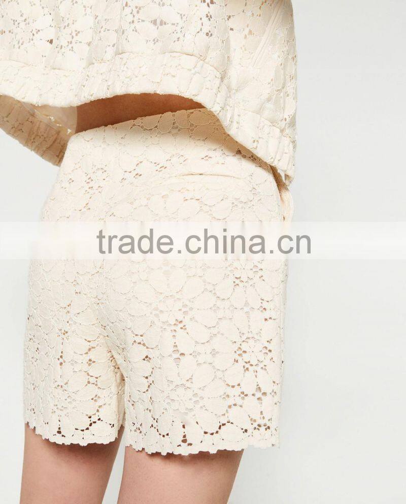 Daijun oem high quality fashion lace breathable summer pants women