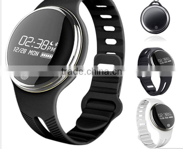 2016 New Design Round Screen Fitness Tracker Smart Bracelet E07