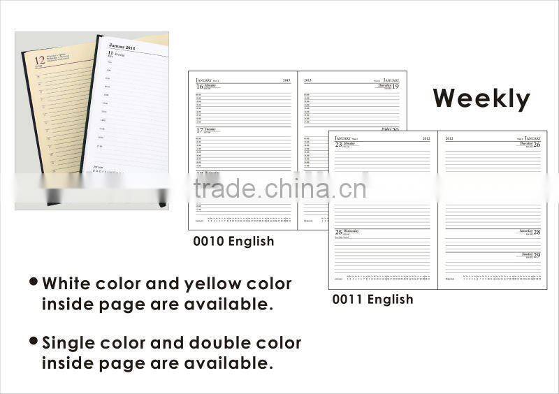 New Design Different Languages B5 PVC Cover Note Book/Agenda/Diary