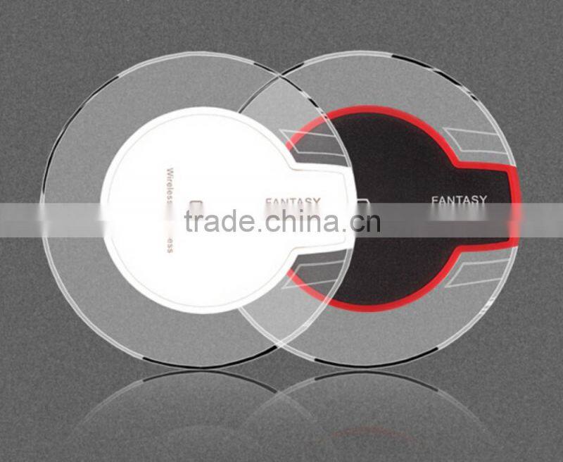 Promotional wireless phone charger ! Mobile Phone qi wireless charger receiver with 60" Micro USB charging cable