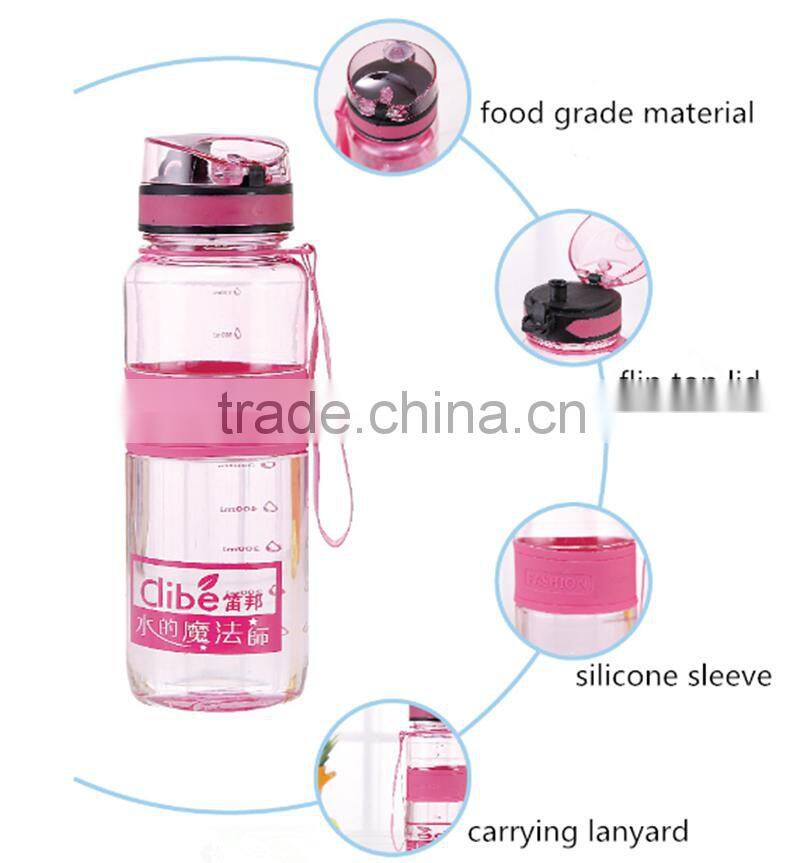 Large capacity sports water bottle plastic 1 liter drinking bottle