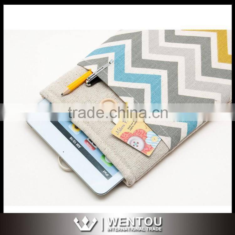 Personalized Button Closure Chevron Pad Case