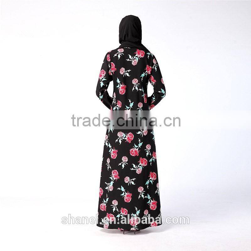 modern floral muslim abaya dubai islamic abaya dress