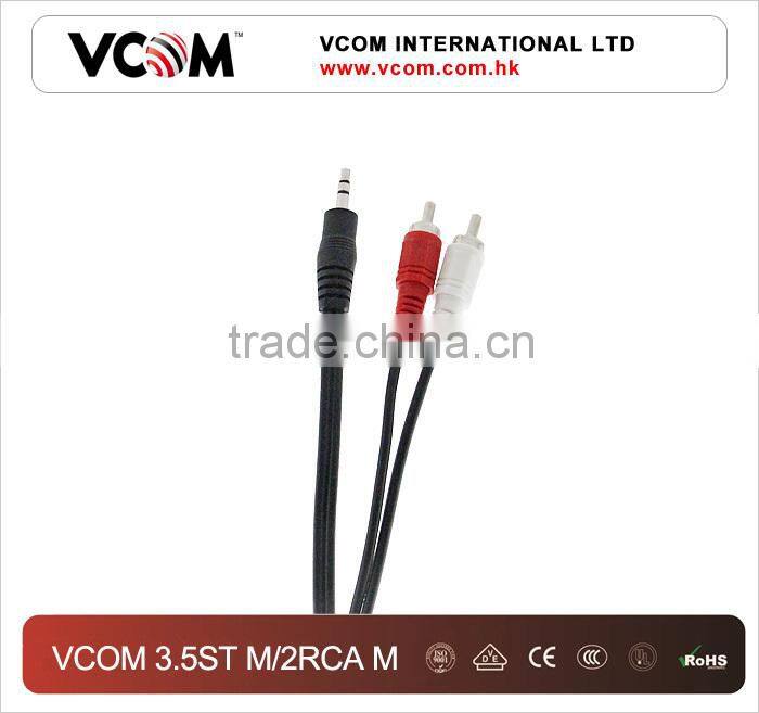 2015 Top Selling 3.5mm Jack AV Cable to 2 RCA Cable