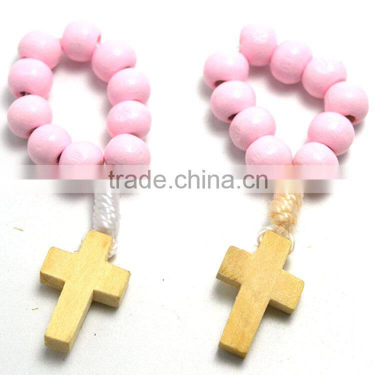 Finger Ring Catholic rosary in stainless steel jewelry,Catholic Finger colors Rings,wood beads cord rosary