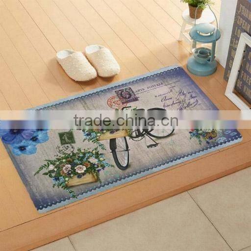 antiSlip bike design door floor mat recycled crumbed rubber mat