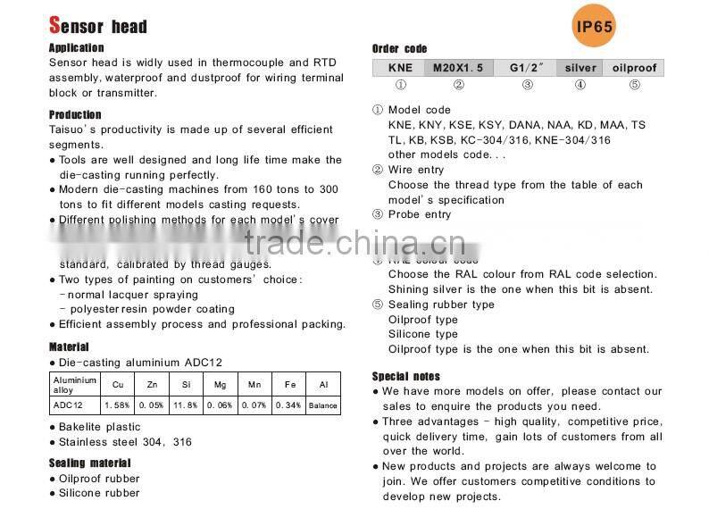 Thermocouple Connection Head