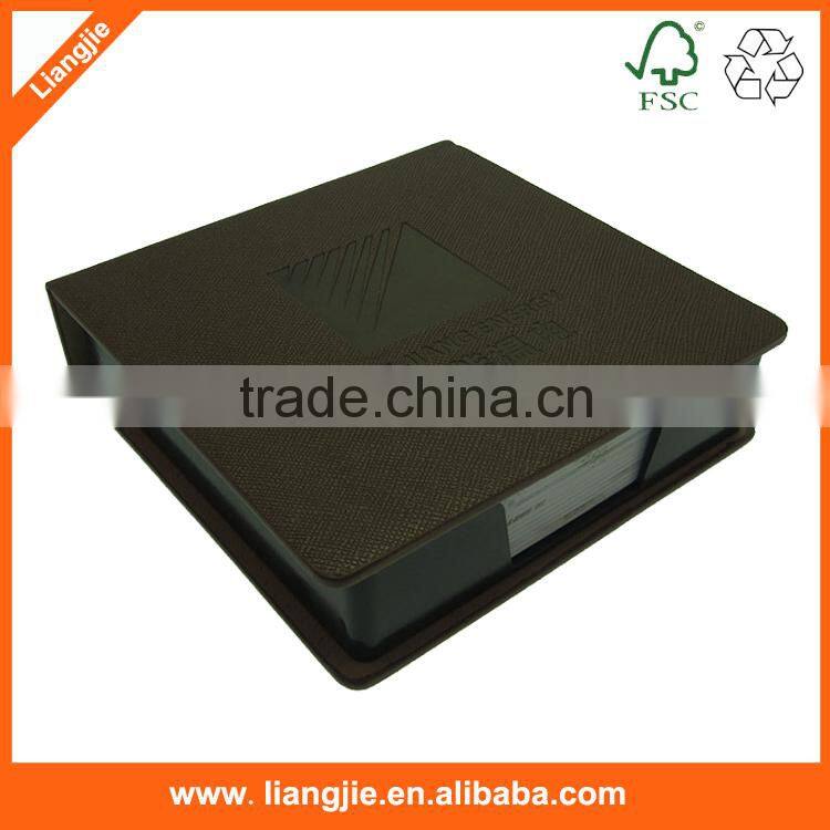 Creative office memo pad with PU leather case