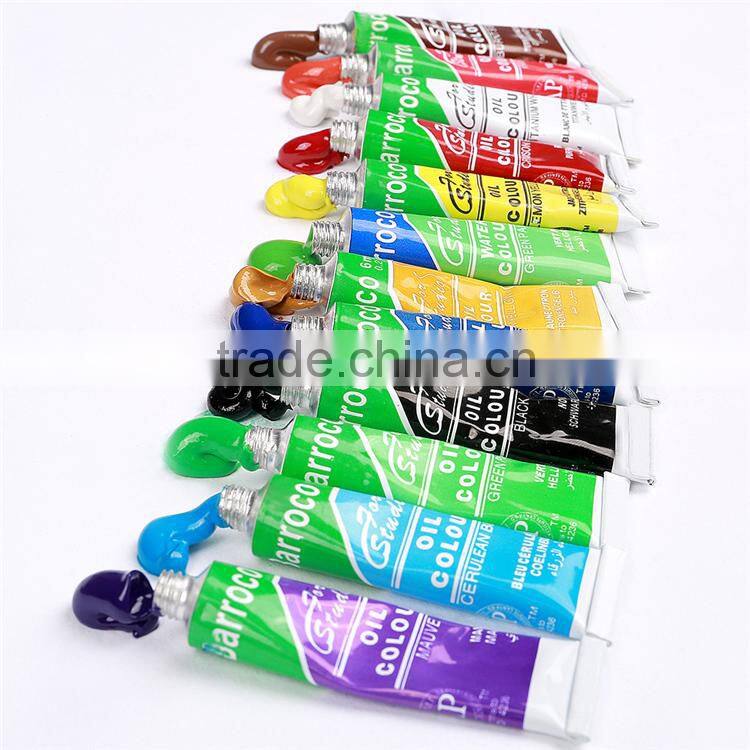Non-toxic paints model air colour paint, poster oil color paint tubes, 6ml oil colour set