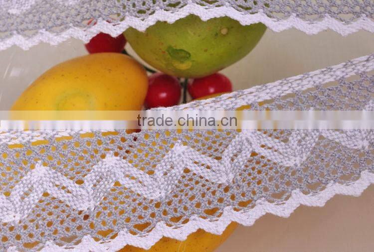 6cm gray-white African Swiss Voile wallpaper Lace trimming c600403