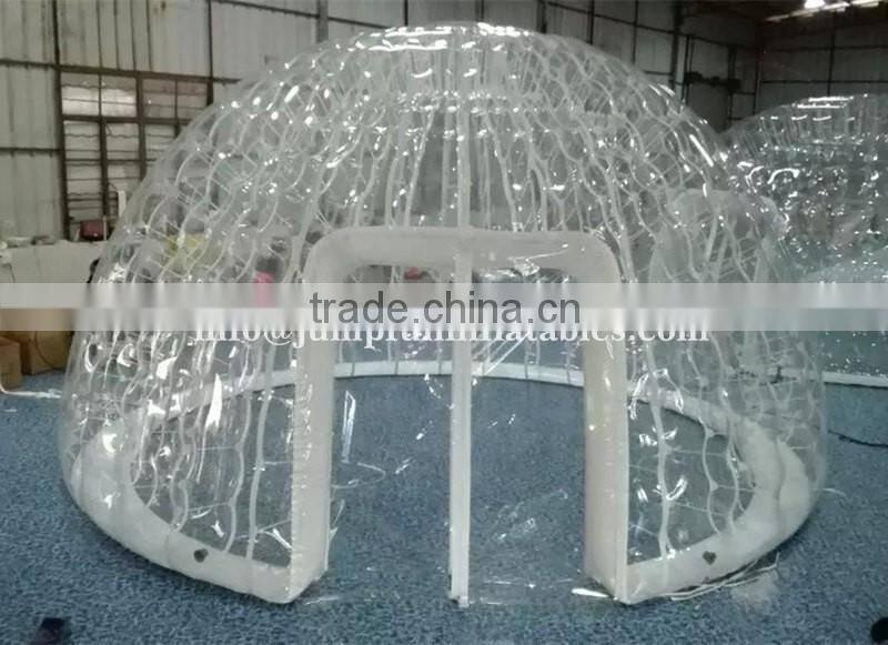 6mL Inflatable Half Transparent Tent,Inflatable trade show bubble tent sale