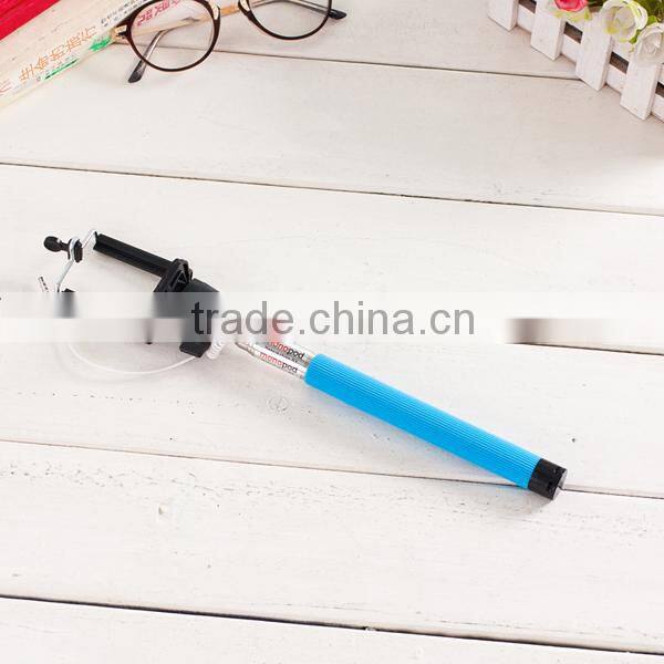 High quality 2015 zoom fashion selfie stick,monopod selfie stick,wired selfie stick