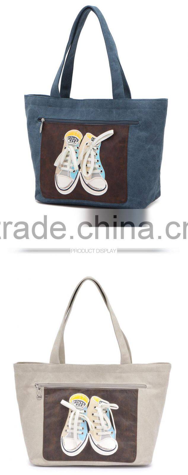 Vintage Canvas Bag Shoulder Bag For College Messenger Cross Body Bag Cotton Tote Bag