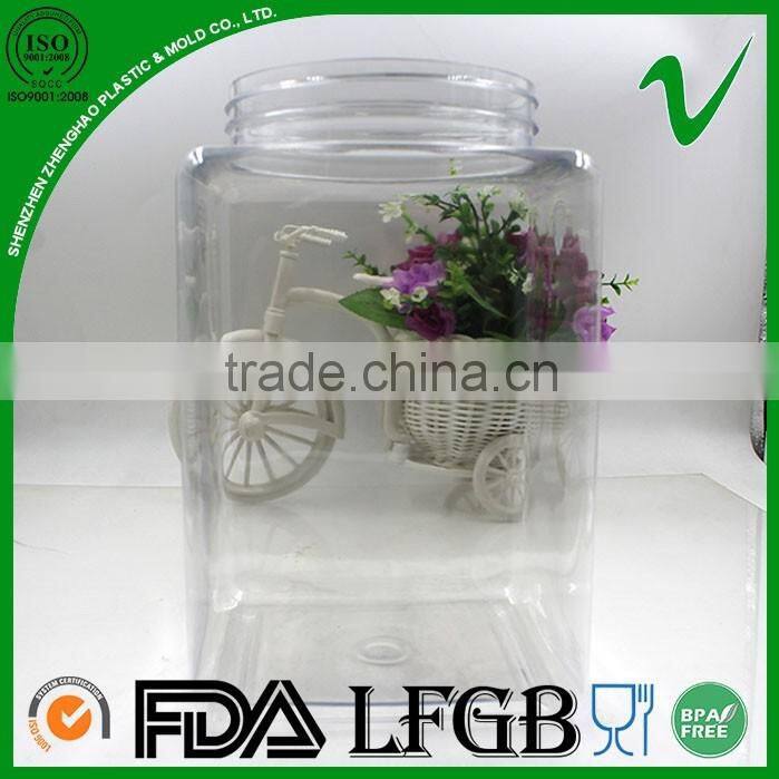 hotsale empty lage cheap pet plastic container round in shenzhen