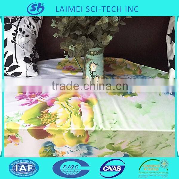 Wholesale contracted 100% polyester flower print satin mercerized fabric