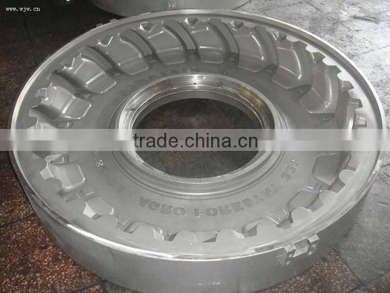 Bias tire two piece casting/forging molds