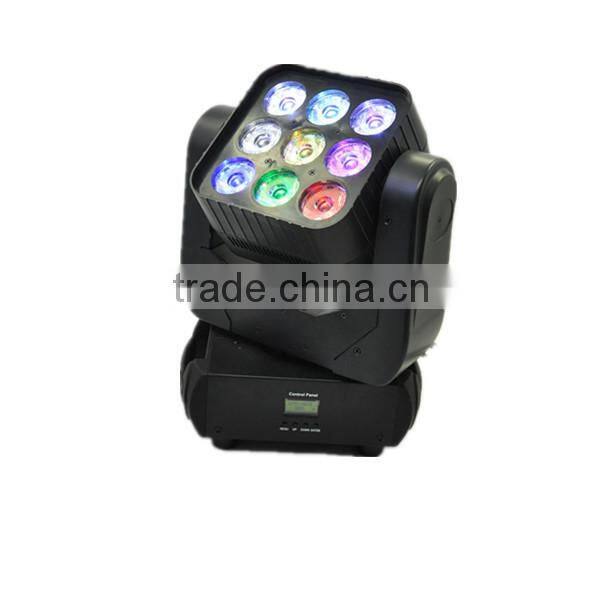 9*12W RGBW Matrix led moving head rgbw wash light