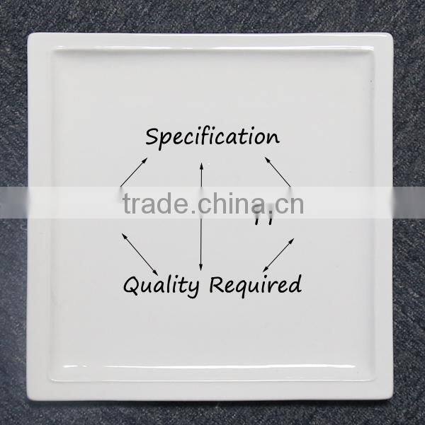 Custom Porcelain Crockery Fine Bone China Molomite Ceramic Square Plate