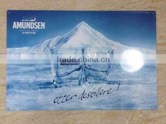 retro extrude tin beer sign