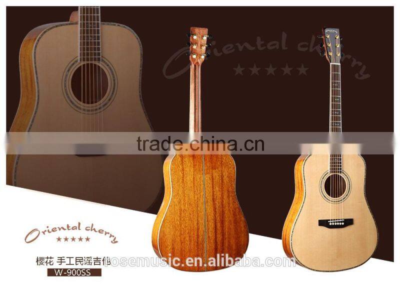 41inch the best quality handmade acoustic guitar DAddario string made in China guitar factory (W-900SS)