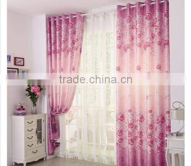 2015 hot sale printed designed No. 03 window curtains, made- up black out fabric in home or hotel