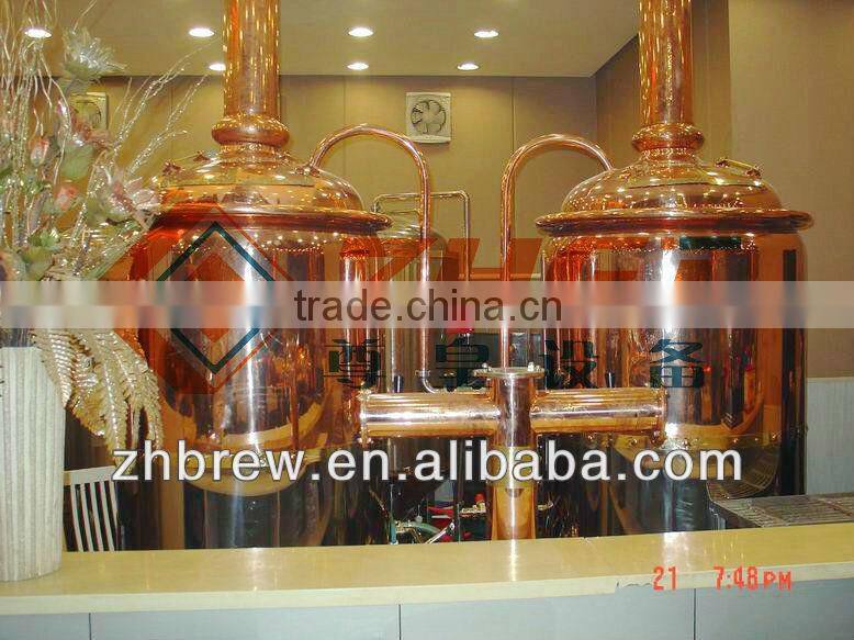 800L mini hotel red copper hotel beer equipment CE