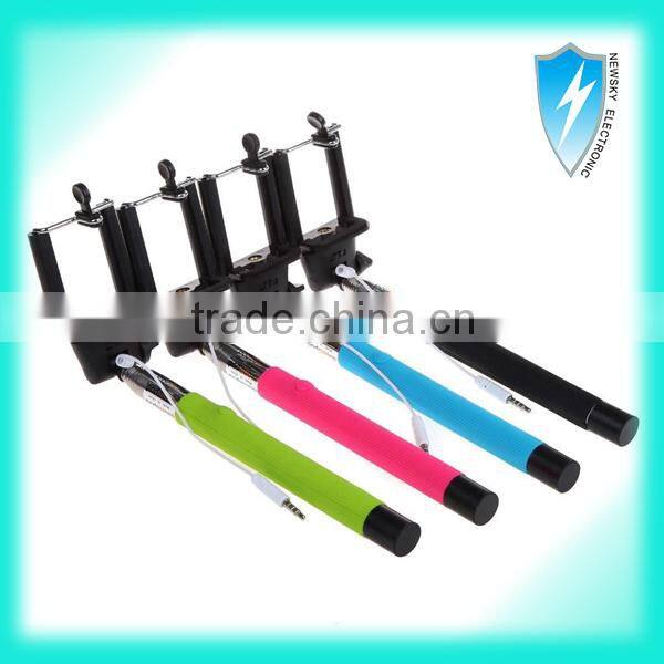 Selfie stick with bluetooth shutter button