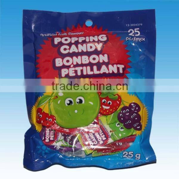 Multiple flavors popping candy