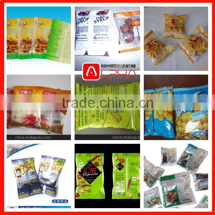 Automatic Back heat Seal plastic Bag Snack Packing Machine