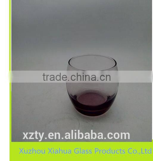 330ml glass red rose wine goblet without handle