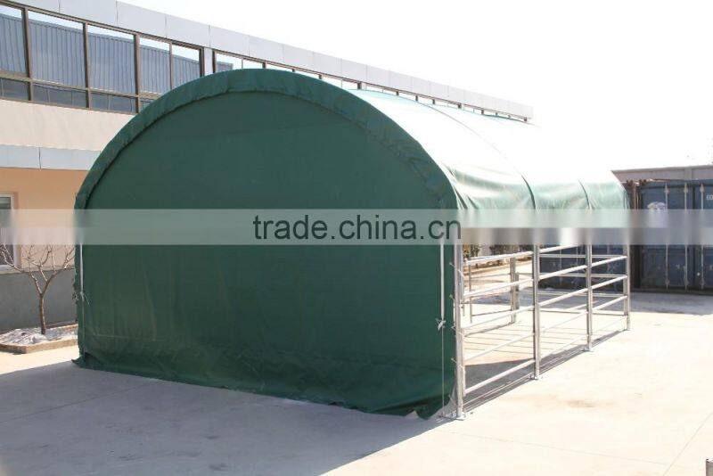 Heavy waterproof cover free standing livestock shelter