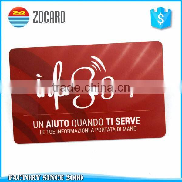 card manufacturer good printing 4c printed plastic rfid smart card