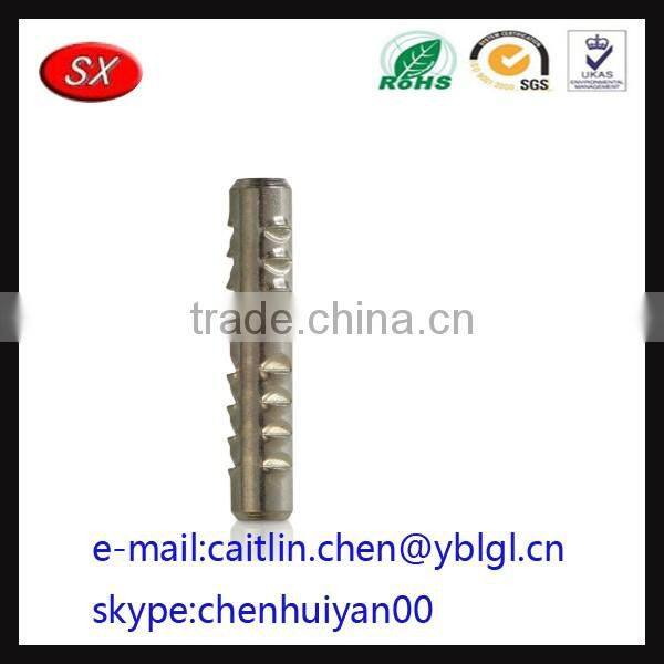 Special custom precision carbon steel knurled shaft with thread