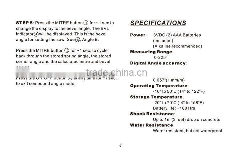 Multifunction renovation tool high Precision electronic digital angle