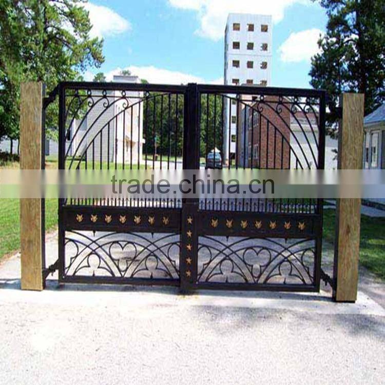 Custom height and colors iron pipe gate design Without welding