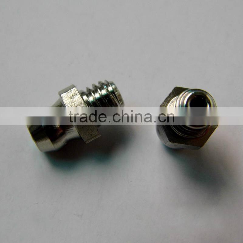 clear zinc good quality steel grease nipple 1/4"-28UNF straight