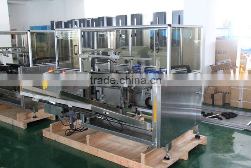 Good quality food grade stainless steel automaitc carton erector machine with ORMON eletric parts