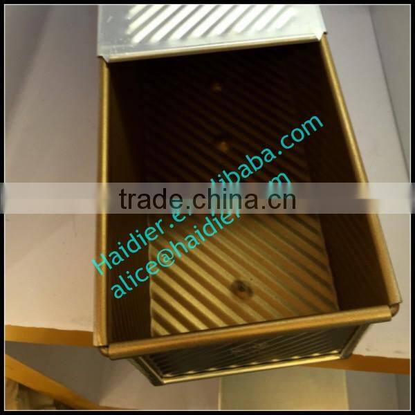 High quality golden color coated non-stick alloy aluminum pullman pan/toaster oven baking pans