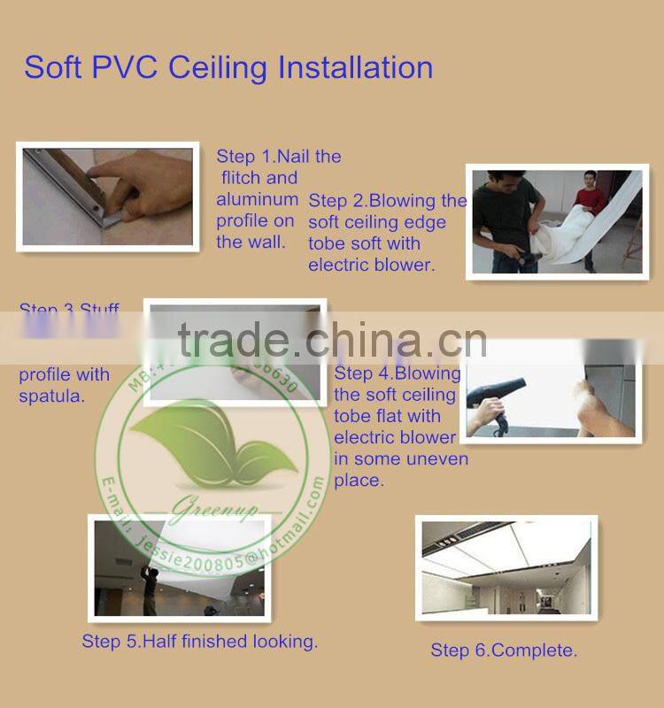 printed translucence stretch ceiling film for round ceiling lamp