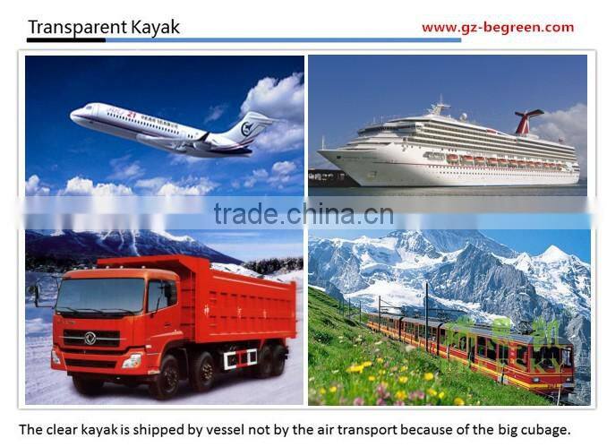 chinese transparent clear fishing kayak boat hull for sale